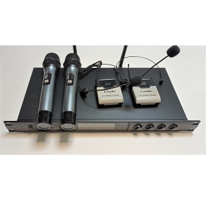 LAudio LS-804-MH Вокальная радиосистема, 2 ручных передатчика, 2 головных микрофона