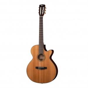 Cort CEC7-NAT Классическая гитара со звукоснимателем, с вырезом, цвет натуральный