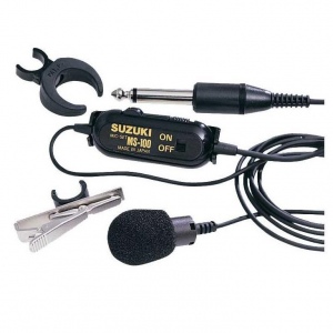 Suzuki MS-100 микрофон для губной гармоники с предусилителем, черный