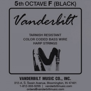Vanderbilt CW5F Color-Coded Bass Wire: струна F 5 октавы (черный цвет)