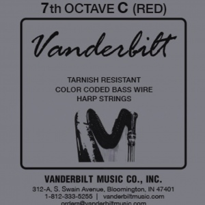 Vanderbilt CW7C Color-Coded Bass Wire: струна C 7 октавы (красный цвет)