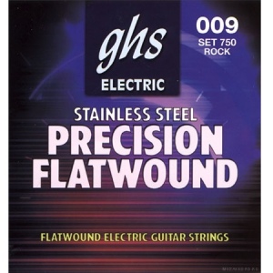 GHS 750 Stainless Steel Precision Flats 9-42 Струны для электрогитары 9-42. Плоская навивка