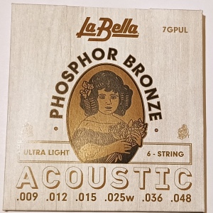 La Bella 7GPUL Phosphor Bronze Комплект струн для акустической гитары, ф/б, Ultra Light, 9-48 