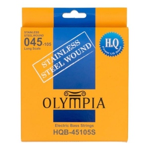 Olympia HQB 45105S Stainless Steel Wound High Quality струны для 4-х струнных бас гитар, натяжение M
