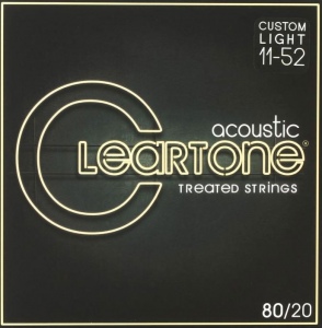 Cleartone 7611 80/20 Комплект струн для акустической гитары, бронза 80/20, с покрытием, 11-52