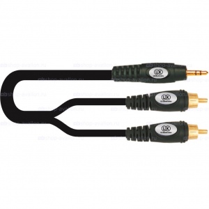 LK Electronic G-020/3m аудио кабель 3,5 мм Jack Stereo -> 2 x RCA штекеры, разъемы золоченые, длина 