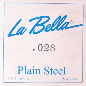 La Bella PS028 Отдельная стальная струна без оплетки, сталь, 028