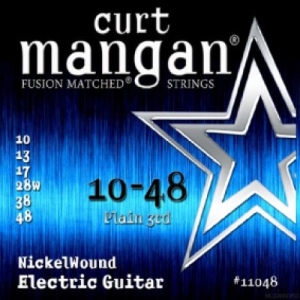 Curt Mangan Nickel Wound Set 10-48 струны для электрогитары, 3я без оплетки