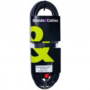 STANDS & CABLES MC-085XJ-5 кабель распаянный 5 м. Разъемы: XLR папа - Jack 6,3 мм. моно . Цвет: черн